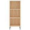 vidaXL Highboard sonoma eik 34,5x34x180 cm konstruert tre