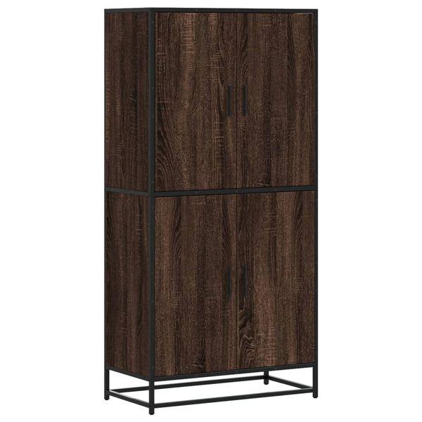 vidaXL Highboard brun eik 68x35x139 cm konstruert tre
