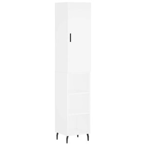 vidaXL Highboard hvit 34,5x34x180 cm konstruert tre