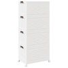 vidaXL Oppbevaringsboks stablebar med hjul 4-lags 75 L 64x40x141,5 cm