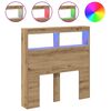 vidaXL Hodegavl skap med LED artisan eik 100x17x102 cm
