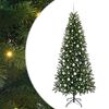 vidaXL Kunstig juletre med 300 LED med stativ gr&oslash;nn 210 cm PE og PVC