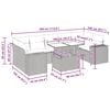 vidaXL Hagesofaer med puter 8 deler svart polyrotting akasie