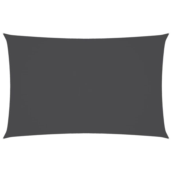 vidaXL Solseil oxfordstoff rektangulær 2,5x5 m antrasitt