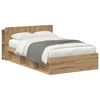 vidaXL Sengeramme med oppbevaring Artisan eik 120 x 200 cm