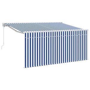 vidaXL Innvendbar Markise Bl&aring; og hvit 300 x 200 cm