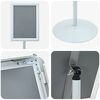 vidaXL Pedestal plakatstativ s&oslash;lv 33 x 33 x 123 cm PVC og st&aring;l