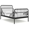 vidaXL Utvidbar sengeramme svart metall 80x130/200 cm