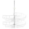 vidaXL Kurvskuffer 2 etasjer sølv 270 grader 71x71x80 cm