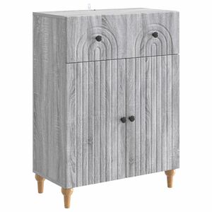 vidaXL Serviesskap Gr&aring; sonoma 66 x 34,5 x 90 cm Konstruert tre