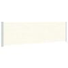 vidaXL Uttrekkbar sidemarkise 180x600 cm kremhvit
