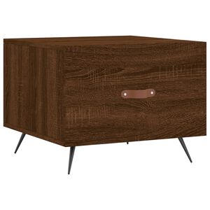 vidaXL Salongbord brun eik 50x50x40 cm konstruert tre