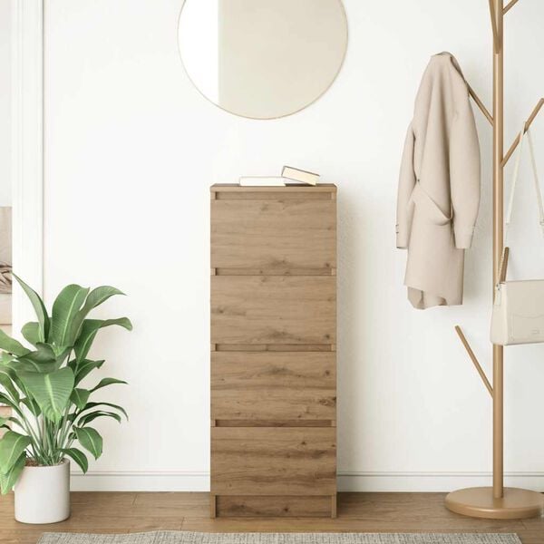 vidaXL Skjenk artisan eik 37,5x35x99 cm konstruert tre