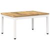 vidaXL Kaffebord Hvit 49 x 68,5 x 36 cm Solid akasietre