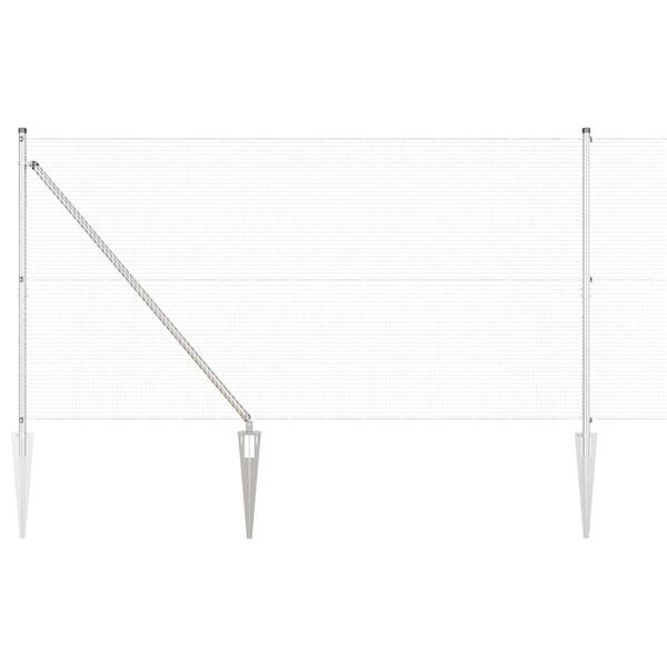 vidaXL Gjerdep&aring;le s&oslash;lv 50 x 1,4 m (16 x 16 mm nett) St&aring;l