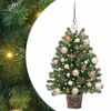 vidaXL Kunstig juletre med 150 LED med stativ gr&oslash;nn 75 cm PE og PVC