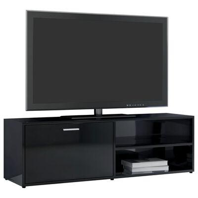 vidaXL TV-benk høyglans svart 120x34x37 cm sponplate