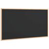 vidaXL Tavle med ramme i heltre furu svart 100x55 cm