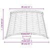 vidaXL Lampeskjerm hvit Ø38x23 cm flettet