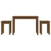 vidaXL Stablebord 3 stk honningbrun heltre furu