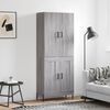 vidaXL Highboard gr&aring; sonoma 69,5x34x180 cm konstruert tre
