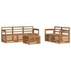 vidaXL Sofasett 6 pcs Naturlig Solid akasietre