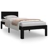 vidaXL Sengeramme svart heltre 75x190 cm Small Single