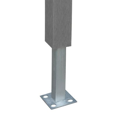 vidaXL Gjerdepanel med 2 stolper WPC 180x180 cm grå