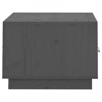 vidaXL Salongbord grå 80x50x35 cm heltre furu