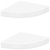 vidaXL Flytende vegghyller 2 stk hvit 25x25x3,8 cm MDF