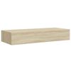 vidaXL Veggmontert skuffehylle eik 60x23,5x10 cm MDF