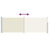 vidaXL Uttrekkbar sidemarkise 100x300 cm kremhvit