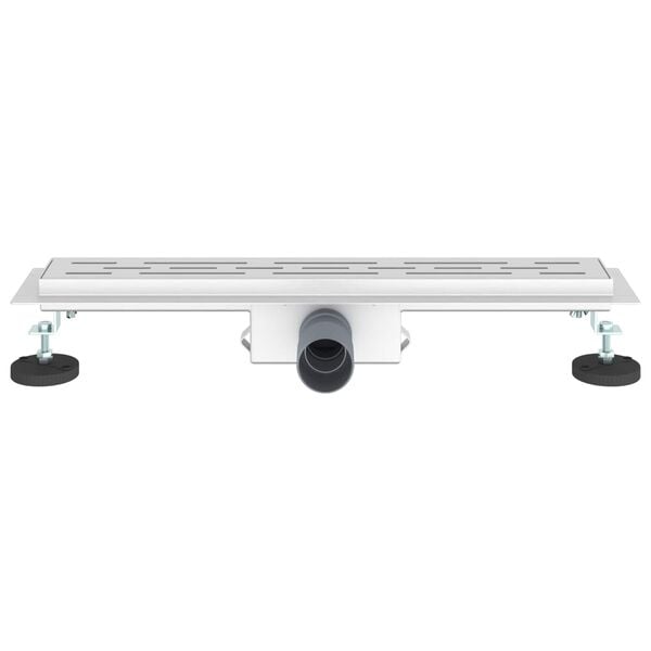 vidaXL Dusjavl&oslash;p med Linje Design s&oslash;lv 50 cm Rustfritt St&aring;l 304