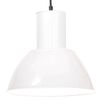 vidaXL Hengelampe 25 W hvit rund 28,5 cm E27