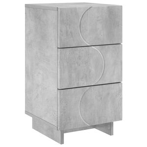 vidaXL Nattbordskap Betonggr&aring; 33,5 x 34,5 x 60 cm Konstruert tre