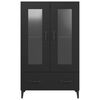 vidaXL Highboard svart 70x31x115 cm konstruert tre