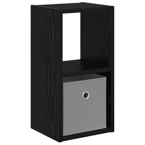 vidaXL Nattbord med skuff Svart Eik 25,5 x 22 x 49,5 cm Konstruert tre