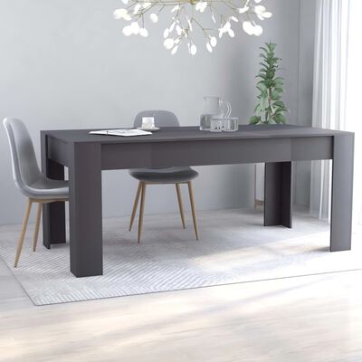 vidaXL Spisebord grå 180x90x76 cm sponplate