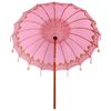 vidaXL Balinesisk Parasol Rosa 215 x 215 x 260 cm