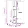 vidaXL Apotekskap artisan eik 30x41x77,5 cm konstruert tre
