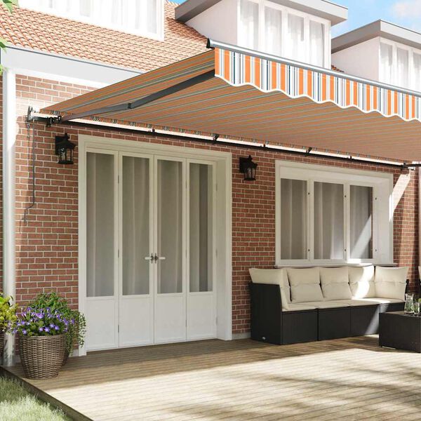 vidaXL Innvendbar Markise Flerfarget 600 &times; 300 cm Stoff og Aluminium