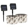 vidaXL Soldrevne lysslynger 2stk 2x200 LED kaldhvit innend&oslash;rs utend&oslash;rs