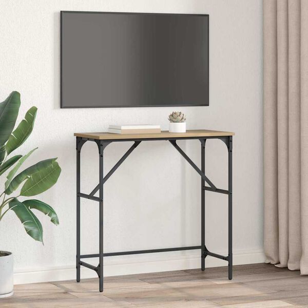 vidaXL Konsollbord Artisan Eik 75 x 32 x 75 cm Konstruert tre