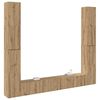 vidaXL Vegghengte TV-benker 6 stk artisan eik konstruert tre