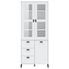 vidaXL Highboard VIKEN hvit 80x40x190 cm heltre furu