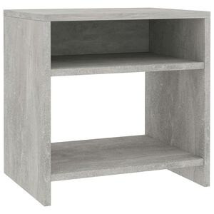 vidaXL Nattbord betonggr&aring; 40x30x40 cm konstruert tre