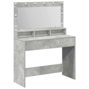 vidaXL Sminkebord Betonggr&aring; 100 x 41 x 135 cm Konstruert tre