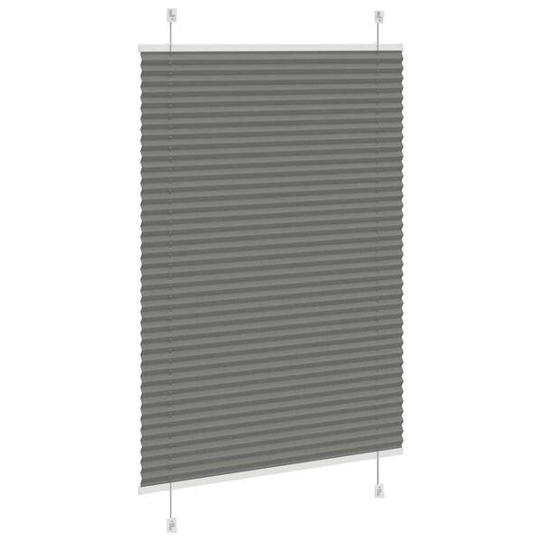 vidaXL pliss&eacute;gardin antrasitt 100x150 cm Stoff Bredde 99,4cm Polyester