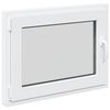 vidaXL Kj&oslash;levindu RISOR 80 x 70 cm PVC og glass Hvit