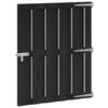 vidaXL Hageport 100 x 112 cm WPC og Aluminium Svart